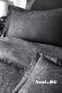 Луксозен спален комплект памучен сатен, жакард - TECNA FUME