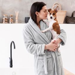 Халат за баня Хавана 400гр L/XL сиво