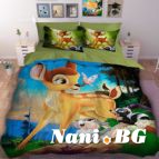 Детско 3D спално бельо Сърничката Бамби и приятели