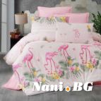 Българско спално бельо Фламинго в розово