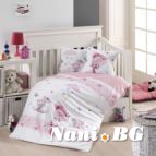 Бебешко спално бельо Бамбук PINK CAT