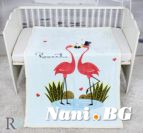 Бебешко одеяло шепра Фламинго