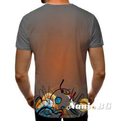 3D Мъжка тениска Китара