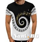 3D Мъжка тениска Музикална