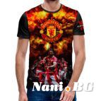 3D Мъжка Фенска тениска Manchester Utd