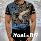 3D Мъжка тениска с ловни мотиви Duck Hunter