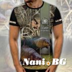 3D Мъжка тениска с рибарски мотиви Carp Fishing