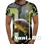 3D Мъжка тениска с рибарски мотиви Шаран