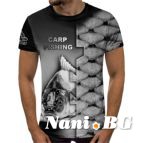 3D Мъжка тениска с рибарски мотиви Clear Fishing