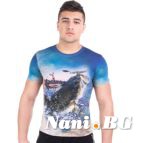 3D Мъжка тениска с рибарски мотиви Fishing 2