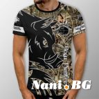 3D Мъжка тениска с ловни мотиви Див глиган
