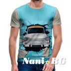 3D Мъжка тениска Car 6866 + надпис