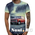 3D Мъжка тениска Car 6863 + надпис