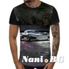 3D Мъжка тениска Car 6852 + надпис