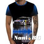 3D Мъжка тениска Car 6848 + надпис