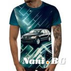 3D Мъжка тениска Car 6837 + надпис