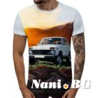 3D Мъжка тениска Car 6831 + надпис