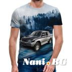 3D Мъжка тениска Car 6823 + надпис