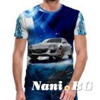 3D Мъжка тениска Car 6816 + надпис