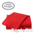 Чаршаф с ластик памучен сатен White Boutique Червено 37см.