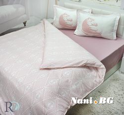 Луксозен спален комплект памучен сатен Родео
