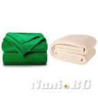 2 броя одеяла ХИТ зелено и бежово