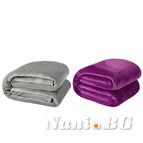 2 броя одеяла ХИТ сиво и лилаво