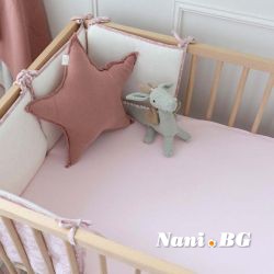 Бебешко чаршафче с ластик в розово