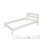 Дървено легло Масив цвят бял