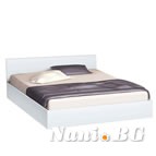 Легло каса с табла за глава с цвят Бял