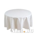 Бяла покривка за маса от полиестер - 01