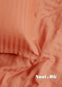 Луксозно спално бельо плик и калъфки райе, Севиля, оранжево