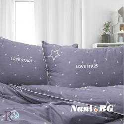 Детско спално бельо памучен сатен Звезди