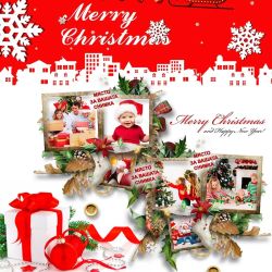 коледен 3d спален комплект с ваша снимка, 12101