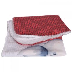 Бебешко коледно одеяло двулицево 75х120, СЛОНЧЕ