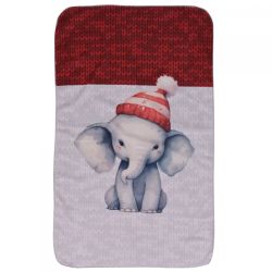 Бебешко коледно одеяло двулицево 75х120, СЛОНЧЕ