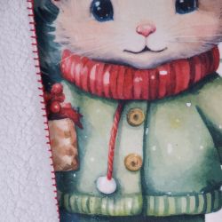 Бебешко коледно одеяло двулицево 75х120, МИШЛЕ