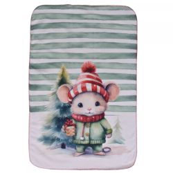 Бебешко коледно одеяло двулицево 75х120, МИШЛЕ