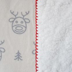 Бебешко коледно одеяло двулицево 75х120, ЕЛЕНЧЕ