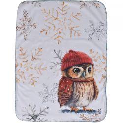 Бебешко коледно одеяло двулицево 75х120, БУХАЛЧЕ