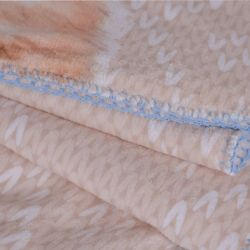 Бебешко коледно одеяло двулицево 100х150, КОТЕ ПЛЕТКА