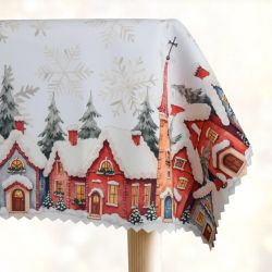 Коледна покривка за маса, КЪЩИЧКИ