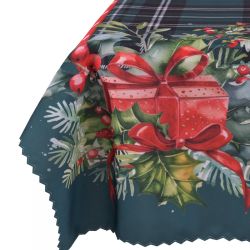 Коледна покривка за маса, КОЛЕДНО ЗЕЛЕНО КАРЕ