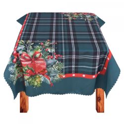 Коледна покривка за маса, КОЛЕДНО ЗЕЛЕНО КАРЕ