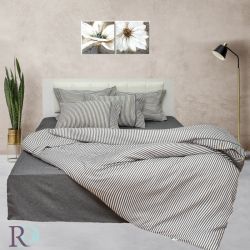 Двоен спален комплект Лен, сиво