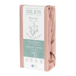 Чаршаф с ластик памук и бамбук, праскова