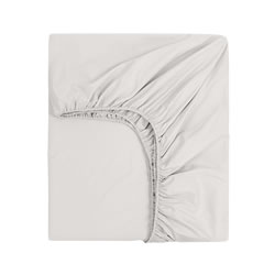 Чаршаф с ластик памук и бамбук, светло сив