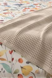 Спално бельо памук в комплект с ковертюра, FAYETTE CAPPUCCINO