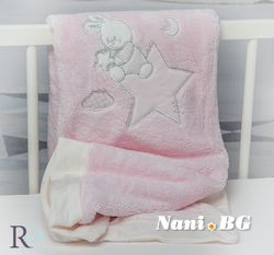 БЕБЕШКО одеяло с апликация - Доди розово
