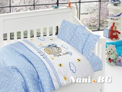 3D Бебешко спално бельо-Бамбук - Kity Blue
